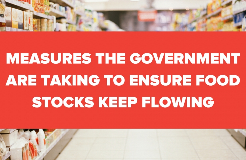 Measures the Government are taking to ensure food stocks keep flowing