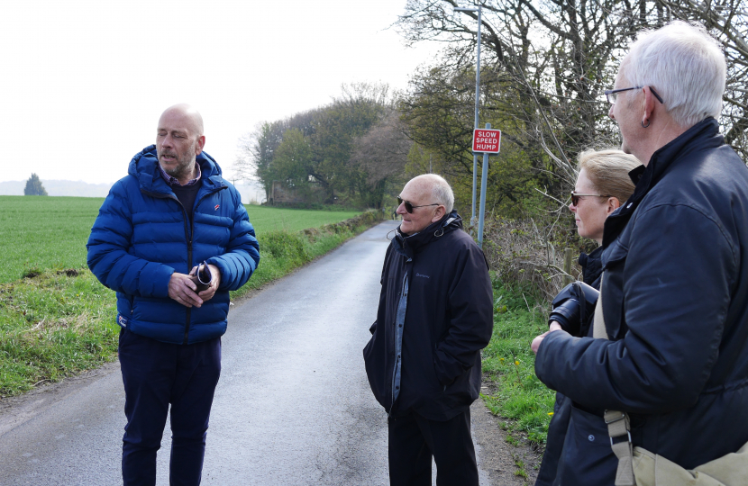 Mark visits the public right of way on the site