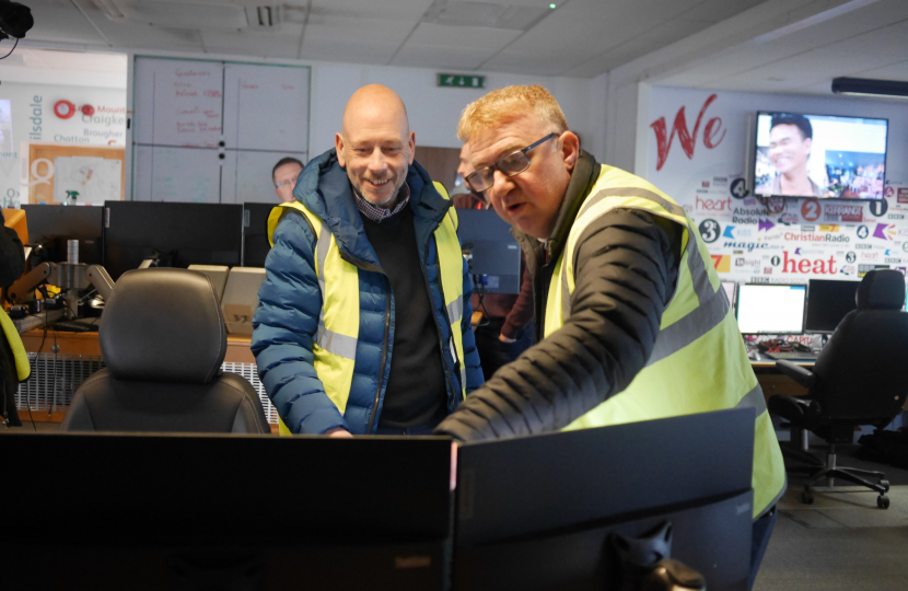 Mark visits the TV broadcast control room