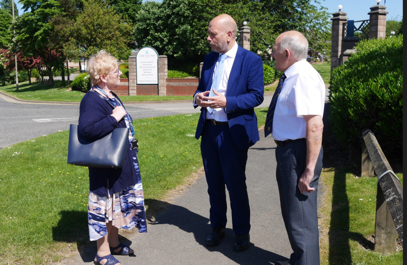 Mark Eastwood and local councillor Cynthia Binns