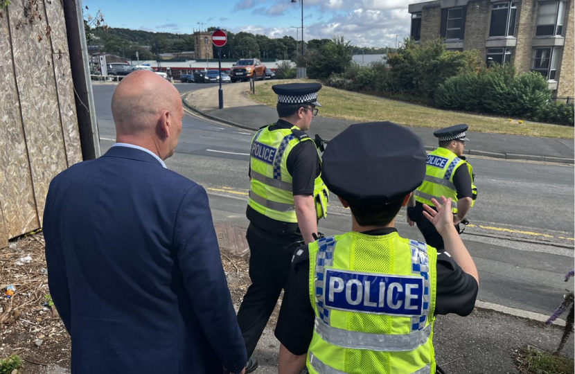 Mark Eastwood with Wet Yorkshire police