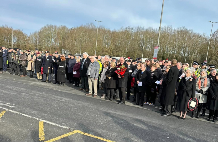 Members of the public commemorate the victims of the tragedy