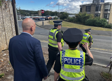 Mark Eastwood with Wet Yorkshire police